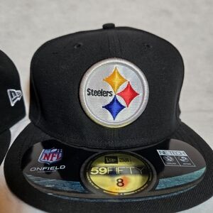 New Era Black Steelers 59FIFTY Fitted Cap